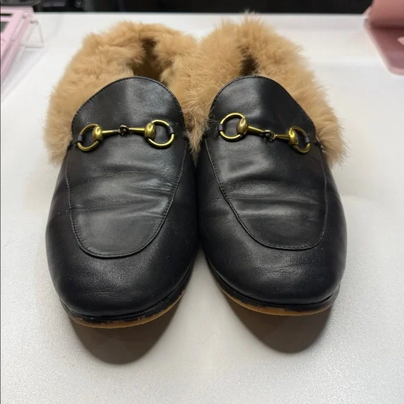 Vero Cuoio Black Moccasins with Gold Accents - Picture 2 of 5